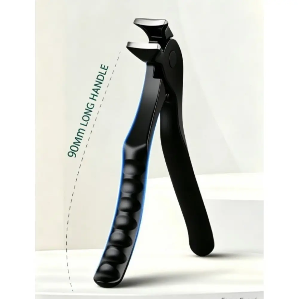 Long Handle Wide Jaw Curved Nail Clipper Stainless Steel Large Opening Thick Hard Toenail Cutter Home Elderly Pedicure Ingrown Nail Trimming Tool