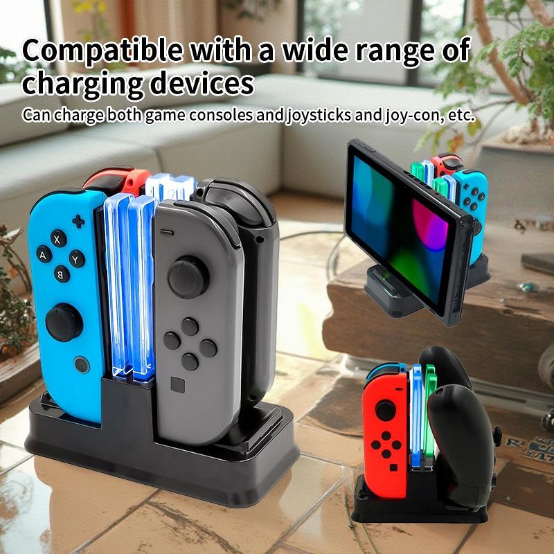 Controller Charging Station, Controller Charger with Charging Indicator, Console Accessories for Nintendo Switch & OLED Model