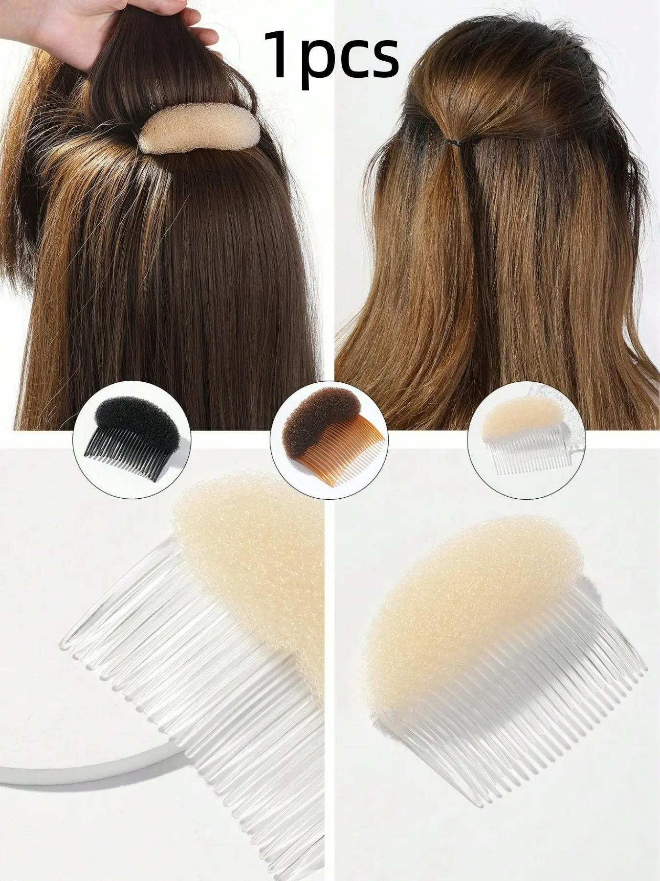 Invisible Root Hair Pad for Styling, High Volume Full Hairstyle Accessory, Synthetic Hair Extensions, Perfect for Holidays and Daily Use