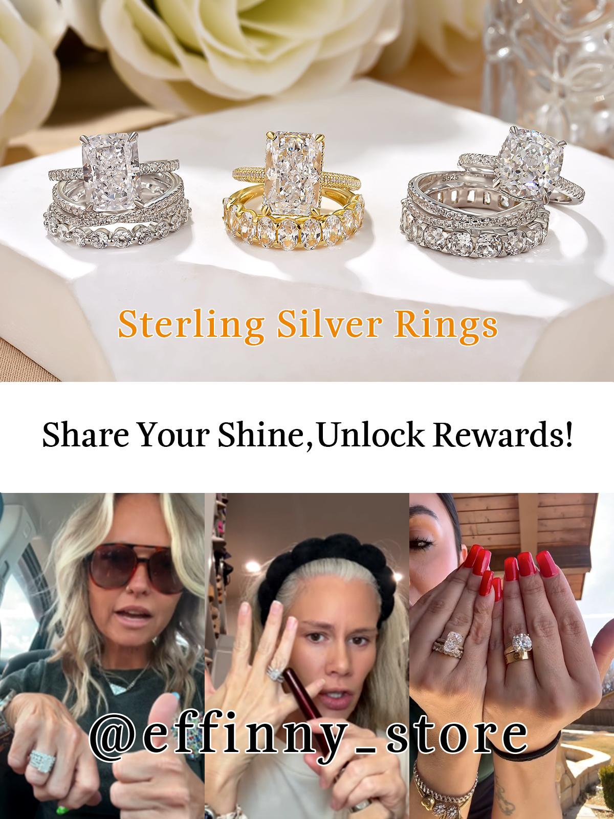 Effinny Marquise Cut 5.5ct Golden 2PC Wedding Ring Set, 925 Sterling Silver Promise Ring, 5A Cubic Zirconia Bridal Set Rings for Women