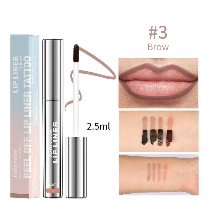 Peel-Off Lip Liner Pen, Non-Sticky Long-Lasting Matte Finish Lip Liner with Anti-Cup Staining