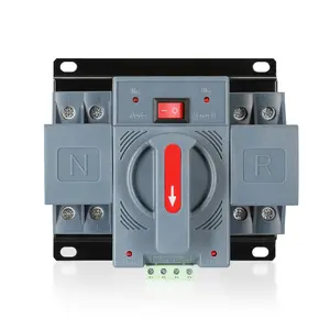 6-63amp AC110V Dual Power Automatic Transfer Switch 2P 50/60Hz, 2POLE 63A ATS Auto Changeover Switch for Generator, CE Certified ATS Solar Back Up Power Auto Selector Overvoltage, Undervoltage