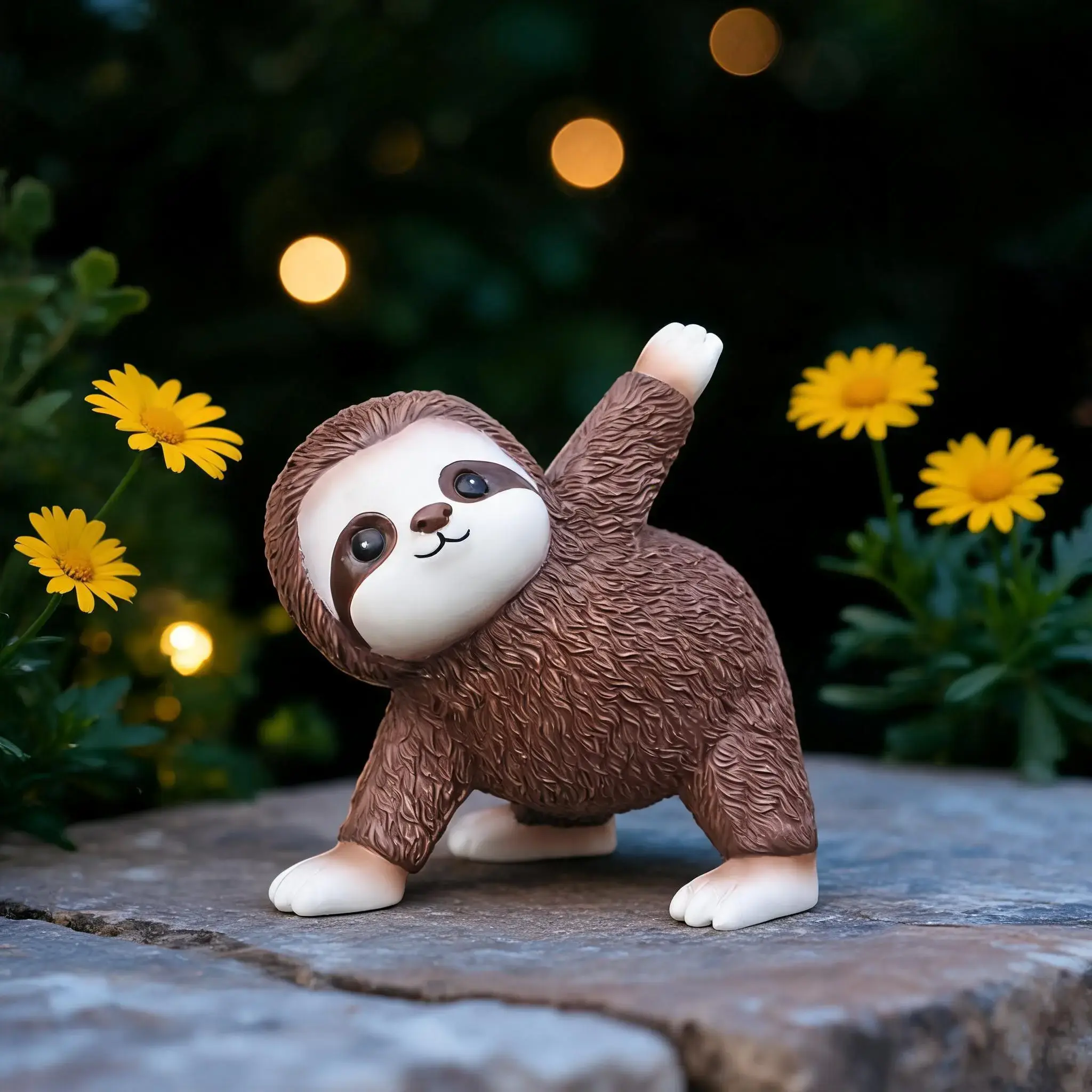 Cute Sloth Yoga Decorative Ornament, Cute Cartoon Figurine, Decorative Figurines, Animal Decoration for Friends Family, Home Accent, Holiday Party Essential, Sculpture Desk Decor