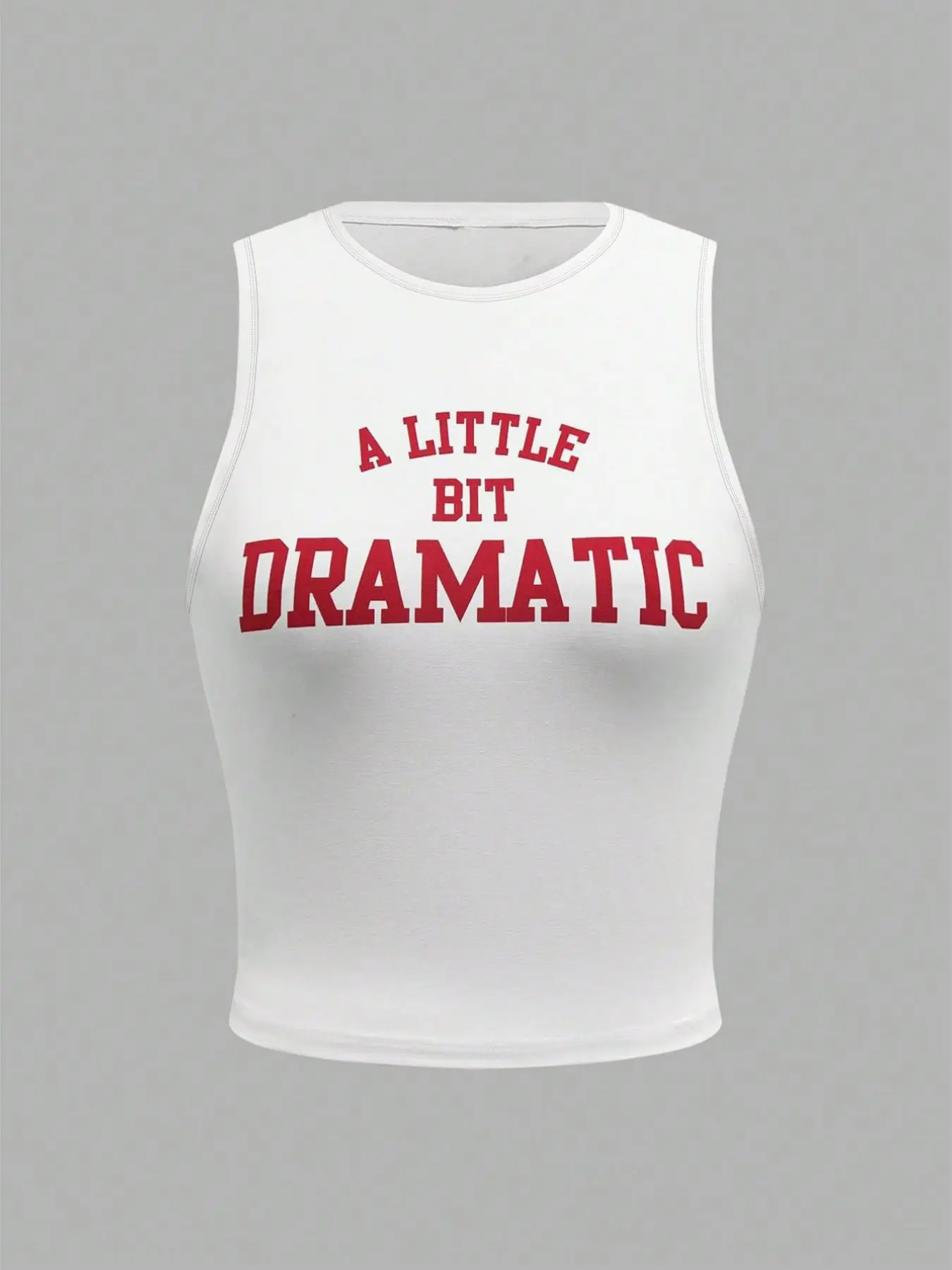 Women's Casual Round Neck Sleeveless Design, Letter Print, Fashion Summer Women's Camisole Vest, Perfect Daily Wear Clothing, Everyday