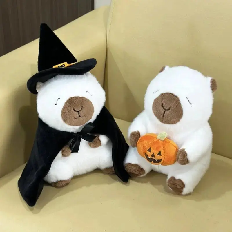 White Capybara Soft Plush Toy - Kawaii Unisex Collectible with Softness, Christmas Holiday Gift, Kids Room Decor (Toys & Hobbies DIY Felt Crafts Category)