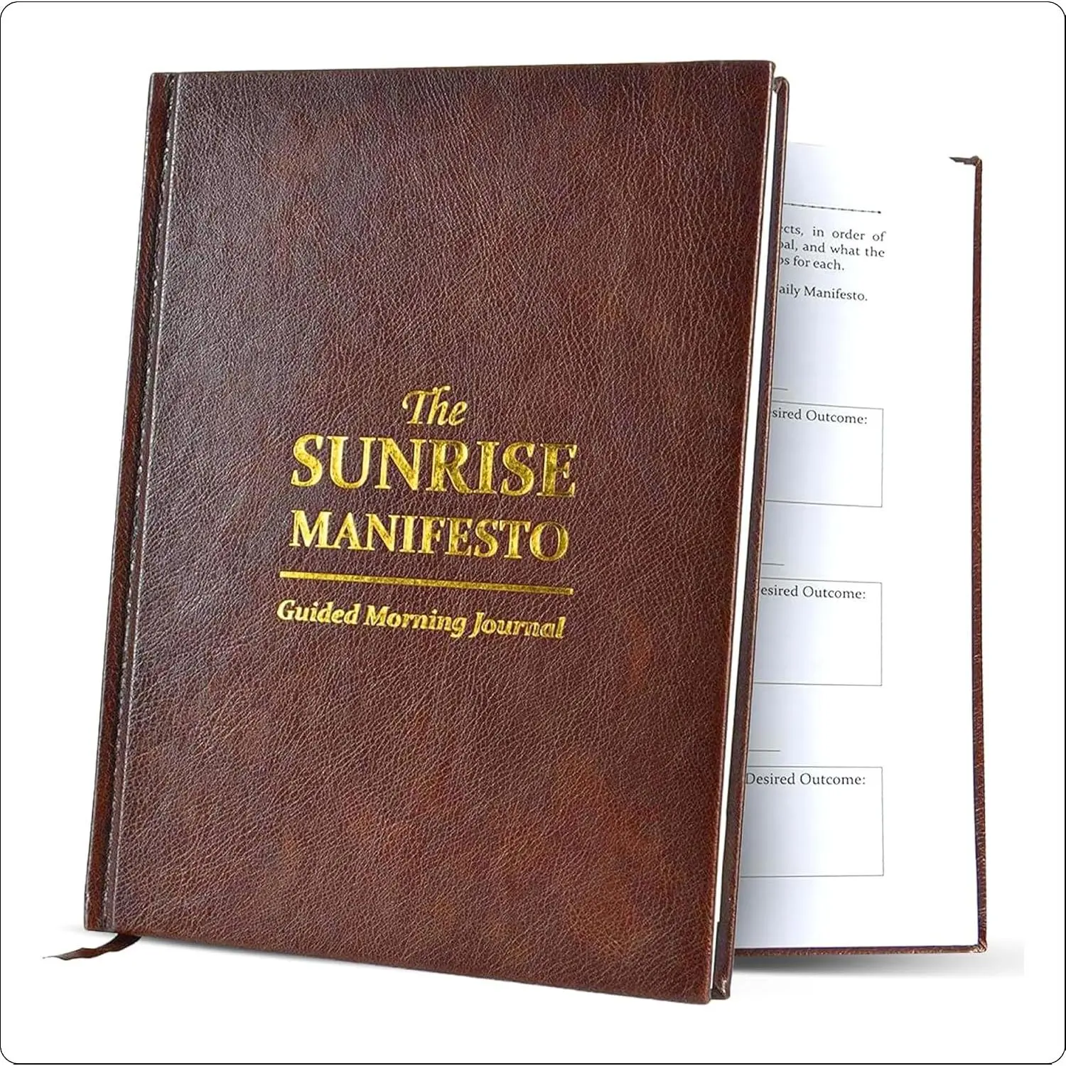 Sunrise Manifesto Guided Morning Journal - Gratitude & Mindfulness | 5 minute everyday routine daily journal & manifestation diary. Self care reflection and   for women and men.