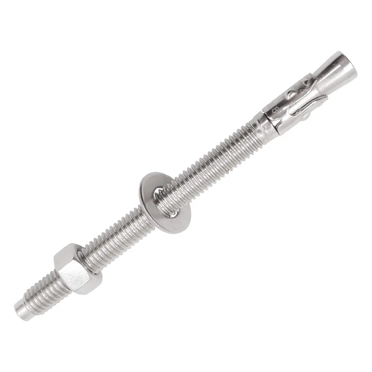3/8 Concrete Anchors, 3/8 Stainless Steel Wedge Anchors for Concrete, 3/8 Inch OD x 5 Inch Length, Anchor  for Concrete (4 pcs)
