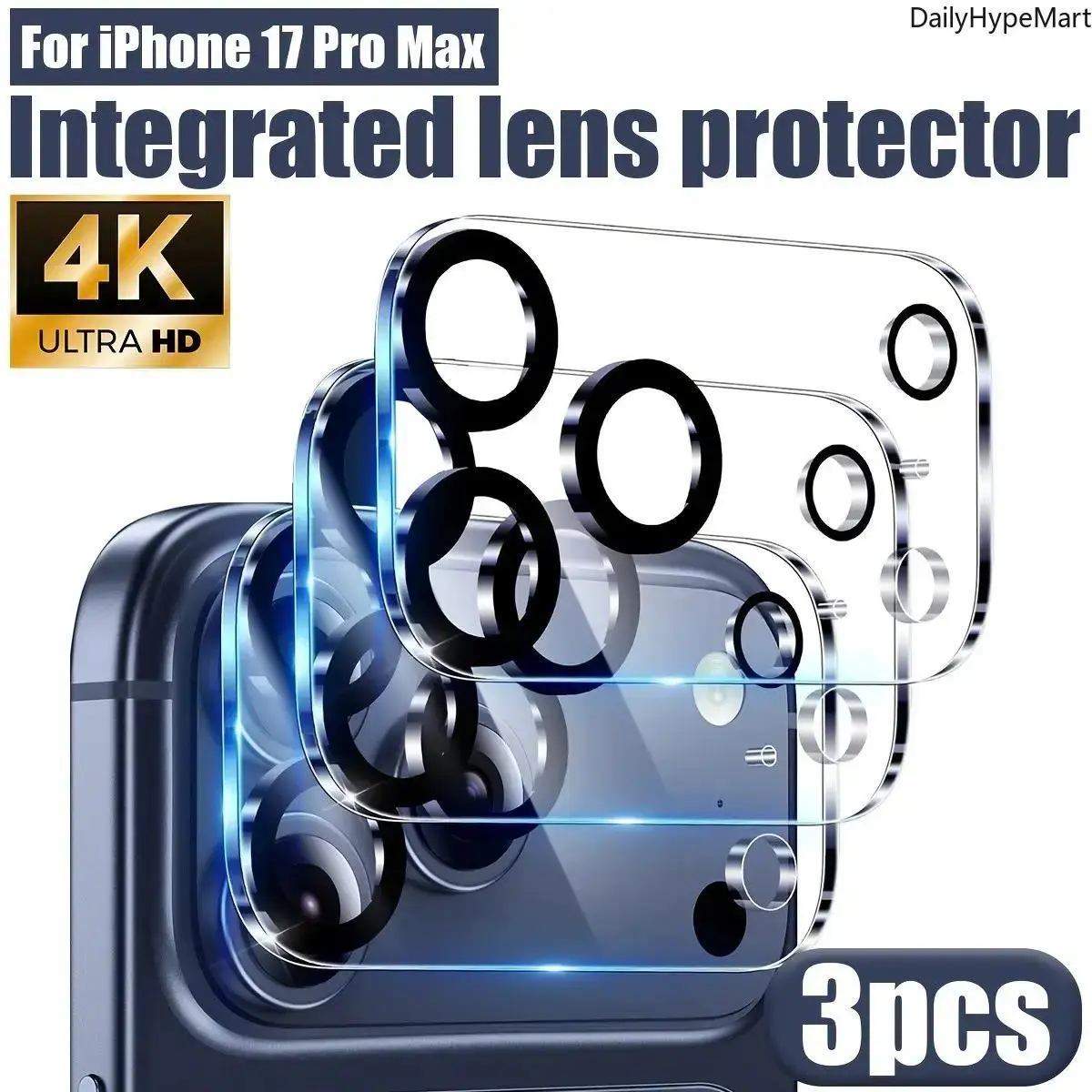 Funky & Peppy Screen & Camera Lens Protector Set, 3-Piece 9H Hardness Tempered Glass Cover for iPhone Series Cellphone Devices