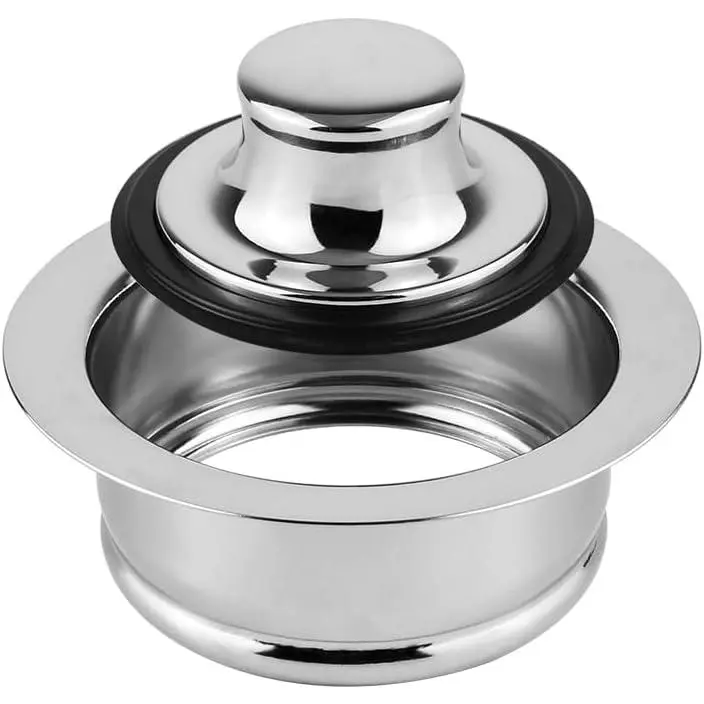 Garbage Disposal Flange with Stopper, 3.5” Sink Drain, SUS304 Steel