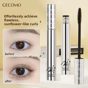 Gecomo Waterproof Volumizing Mascara, Long-Lasting Curling Effect, Smudge-Proof, Non-Shedding, Natural Volume, Liquid Formula, Ideal for Women