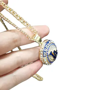 World-Class Baseball Championship Ring Pendant, Dodgers Pendant, Perfect Gift for Baseball Enthusiasts, High-Quality Design, Elegant Desk Decor