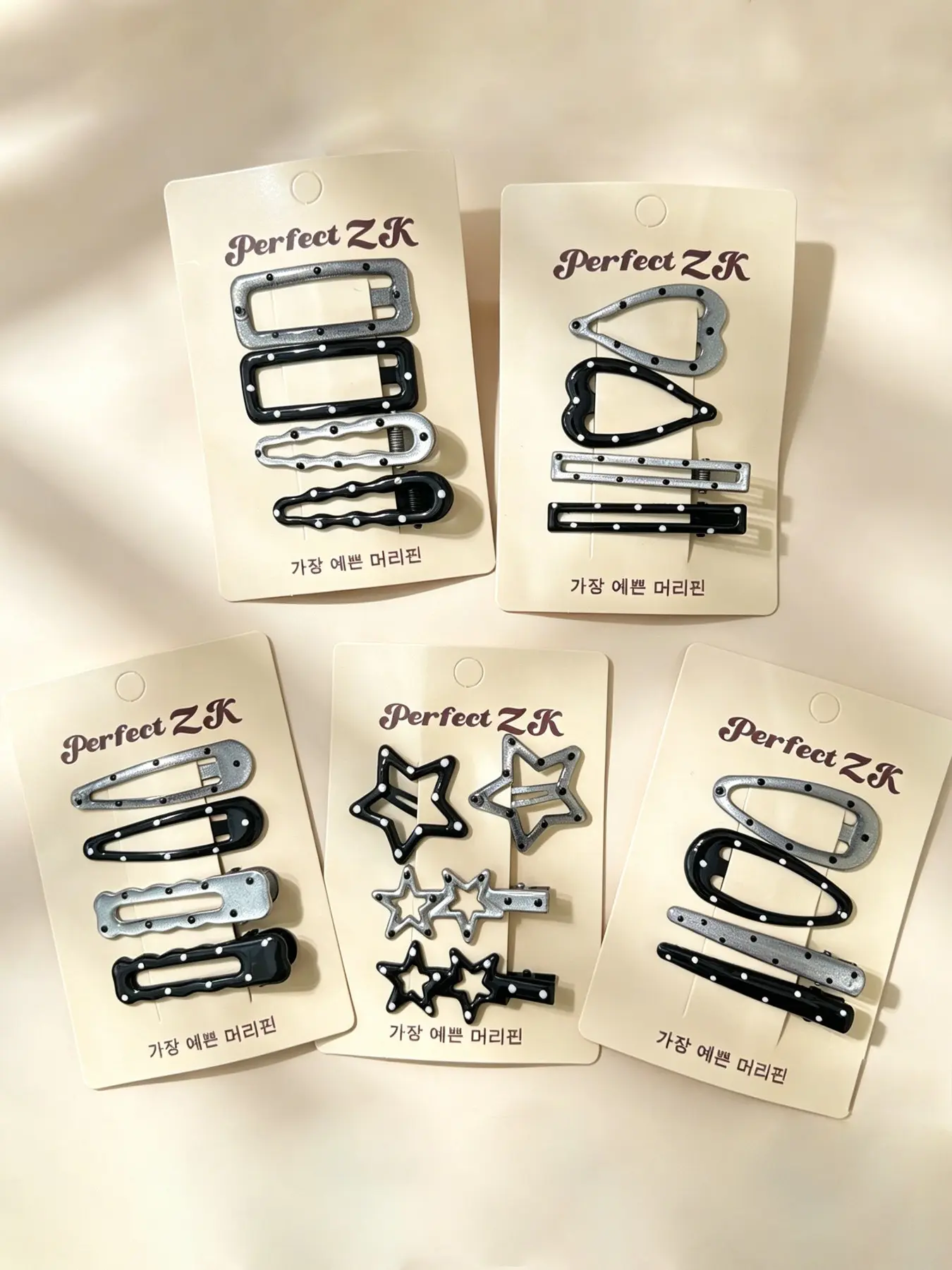 24pcs Vintage Polka Dot Hair Clips Set, Y2K Hollow Out Hair Clips, Sweet Cool Girl Side Bangs Hair Clips, Perfect for Music Festivals, Clip Design, Fashion Hair Accessories, Hair Style Accessory, Fun Hair Clips