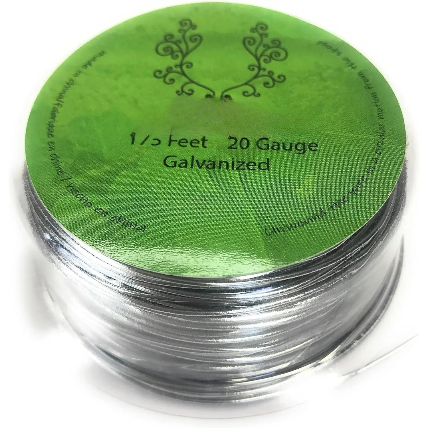 20 Gauge Galvanized Zinc Coating Rust Resistant Steel Wire Single Coil - 175Ft, Durable, Flexible, for Home Improvement Garden Plant Care & Support, with Manufacturer Warranty, Durable And Yet Flexible