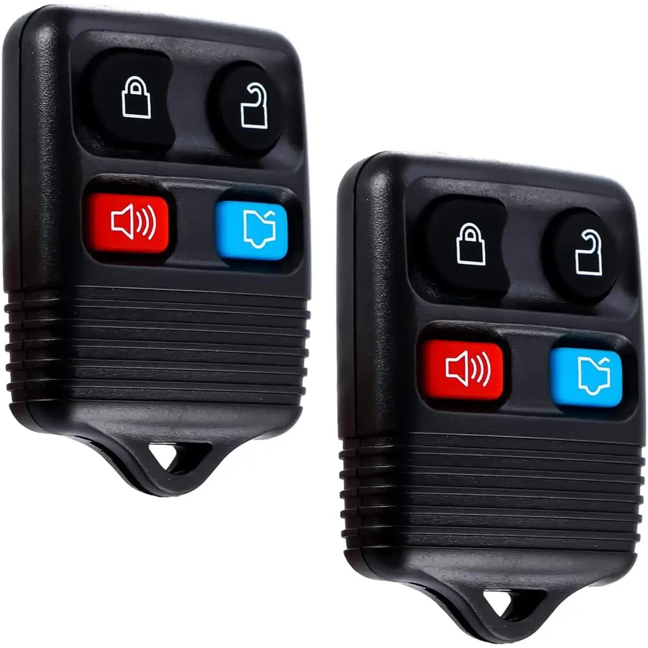 4-Button Keyless Entry Key Fobs Replacement, Self-Programmable Lock/Unlck/Trunk Remote Clicker Control Fit for Ford Escape Focus Fusion Mustang Taurus Explorer, Lincoln, Mercury (CWTWB1U345, Pack of 2)