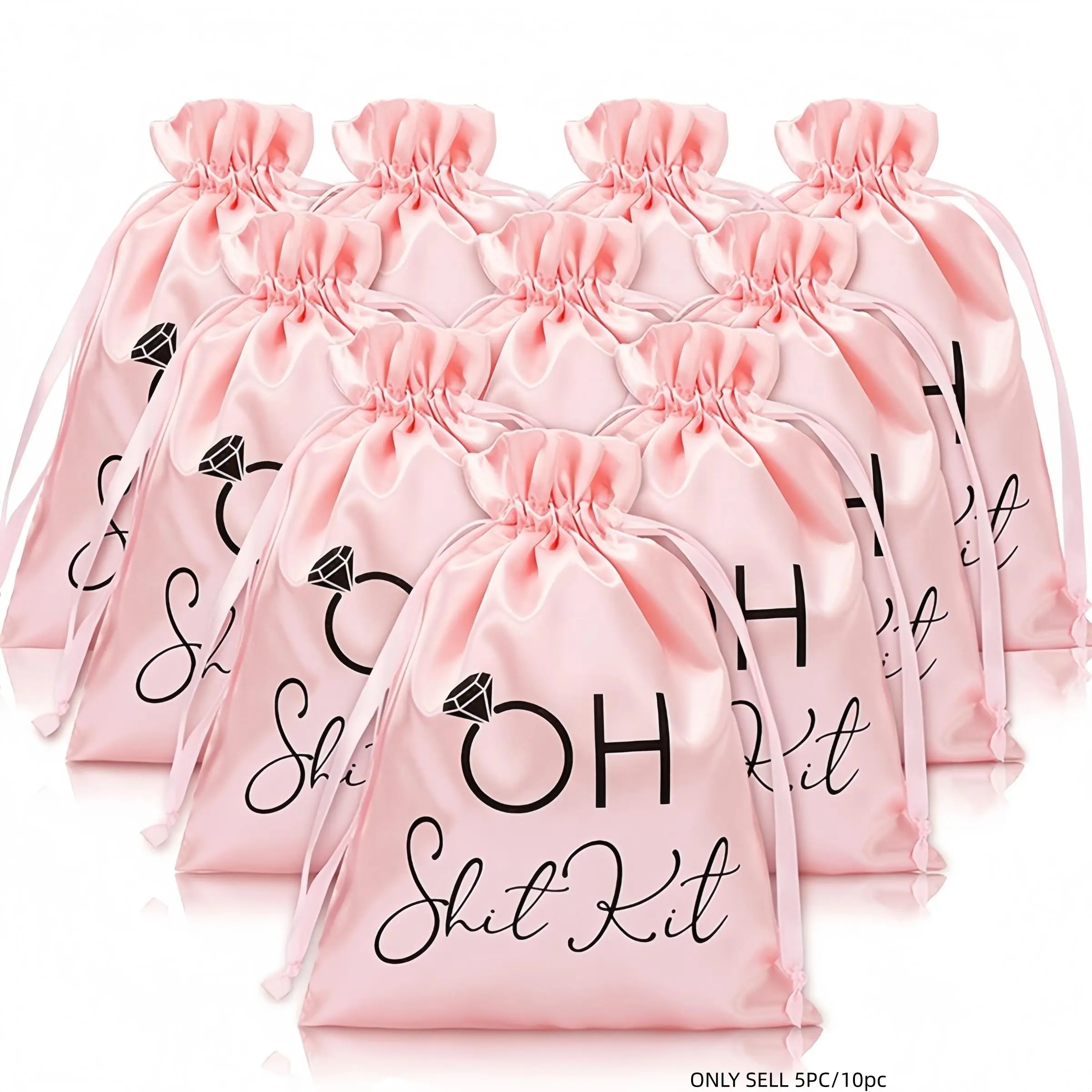 Solid Color Drawstring Design Wig Storage Carrying Bag, Drawstring Pouch, Soft Smooth Make Up Gift Packaging Bag, Wigs Tools & Accessories for Women & Girls