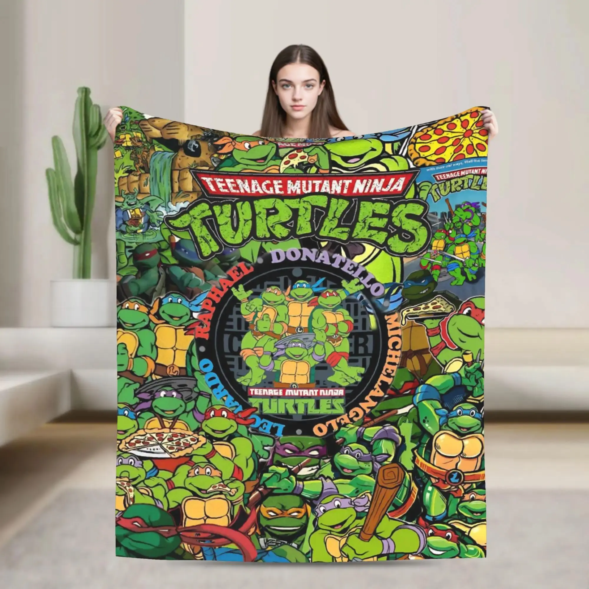 TMNT Game  Blankets Quality Warm Soft  Throw Blanket Winter Decorative Bedroom Fashion Bedspread