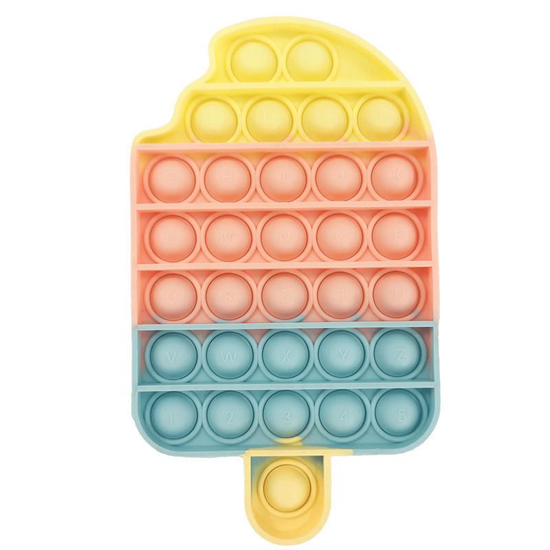 Ice cream push pop fidget toys, bubble sensory toys, stress reliever, autism, anti stress tiny  fidgets
