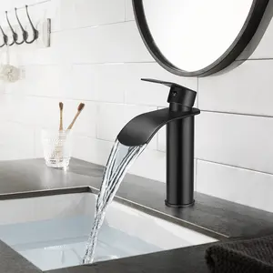 Single Handle Modern Basin Faucet, Ceramic Valve Core, Polished Surface, Bathroom Sink Faucet, Wall-Mounted Design, Durable & Stylish
