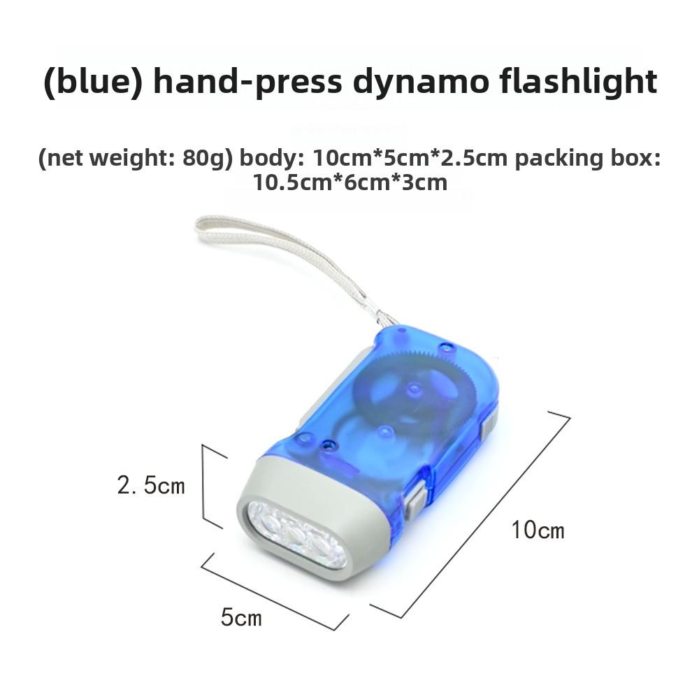 Outdoor hand-operated automatic power-generating emergency flashlight LED 3-light manual ultra-bright convenient mini flashlight