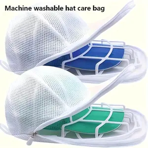 2-Pack Hat Washing Bags, Baseball Cap Washer Bag, Inner Support Hat Cleaning Bag, Anti-Deformation, Portable, Protects Hat Shape, Laundry, Laundry Accessory, Home Goods, Household Items
