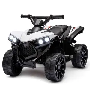 6V Electric Kids ATV Ride-On Quad – 1.8 MPH Safe Speed, LED Lights, Music, Wear-Resistant Wheels, Foot Pedal, Battery Powered Toy Vehicle for Toddlers and Children Age 3+