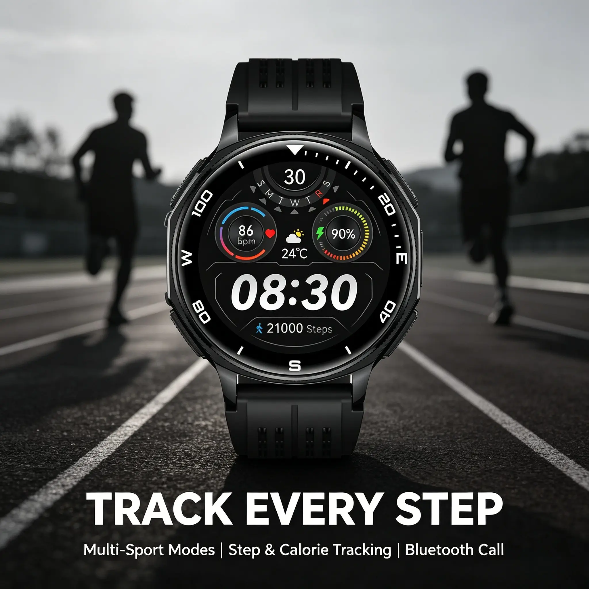 Large Screen Outdoor Adventure GPS Watch, Chatgpt Smart Assistant, 24hr Heart Rate Blood Oxygen Sleep Monitor, Waterproof Swimming Diving Watch