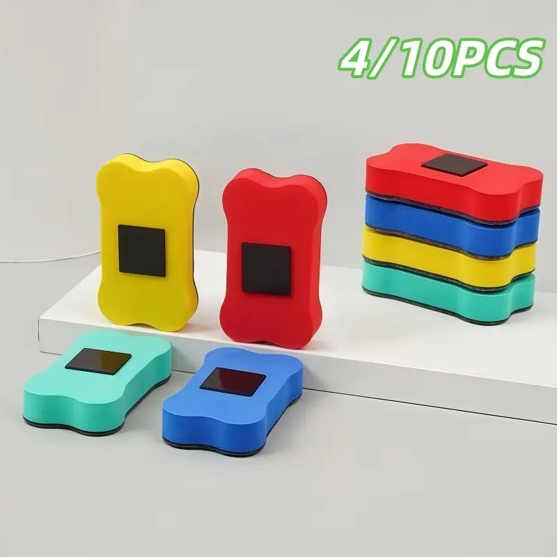 4/10 Piece Whiteboard Magnetic Sponge Rubber Erasers, Cute Office Learning Blackboard Eraser, School Home Office Supplies