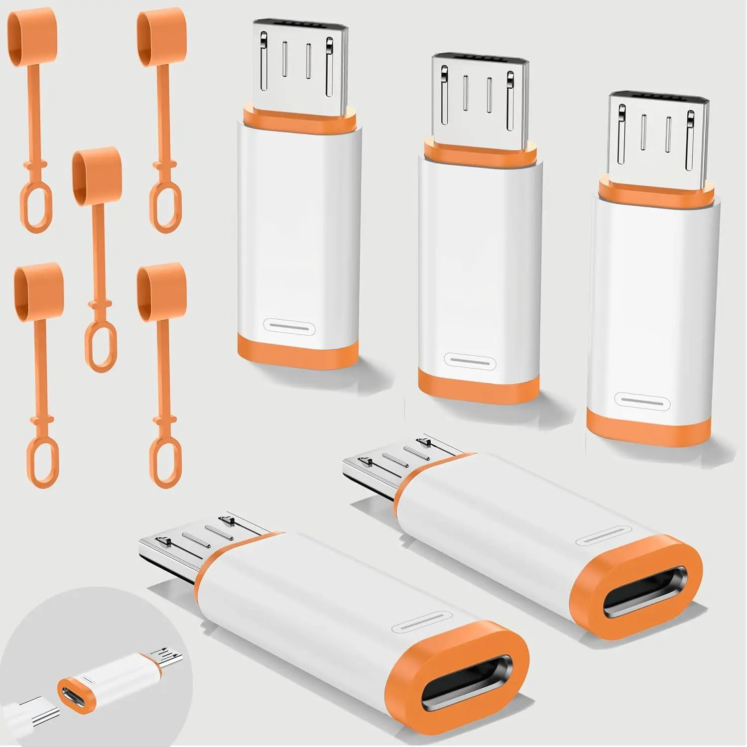 USB C to  adapter, 5- set, supports 18W   and data transmission.  to USB C adapter is suitable for  interface devices and does not support headphones and OTG functions