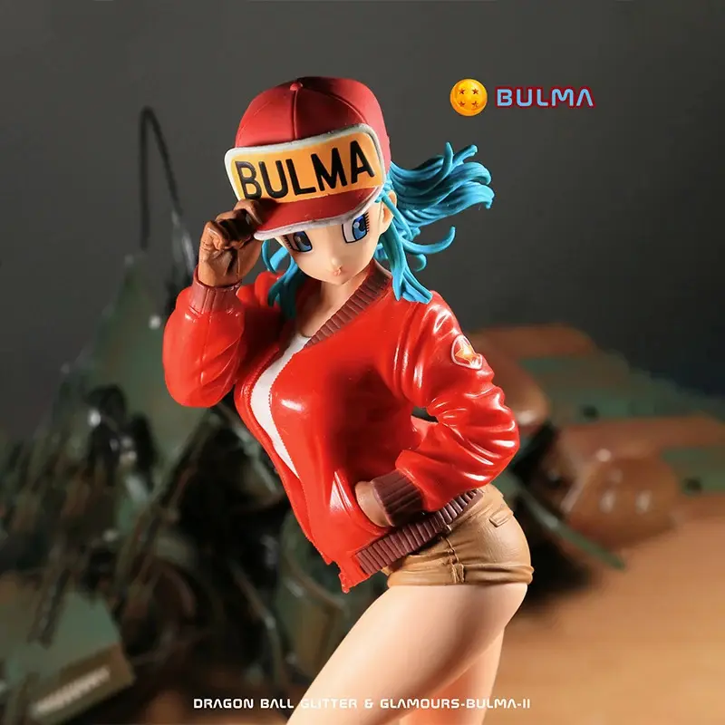 7.87in-26cm Dragon Ball Z Bulma PVC Action Figurine, Collectibles for Anime Fans, Desk Decoration Gift, Figurines