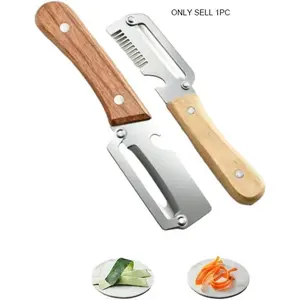 Elite Peeler, Gourmet Knives and Cutlery Set, Multi-functional Vegetable Peeler for Kitchen, 2.5 Mm Stainless Steel Peeler, 3-in-1 Scallion Shredder & Peeler-Stainless Steel, Multi-tool, Kitchenware