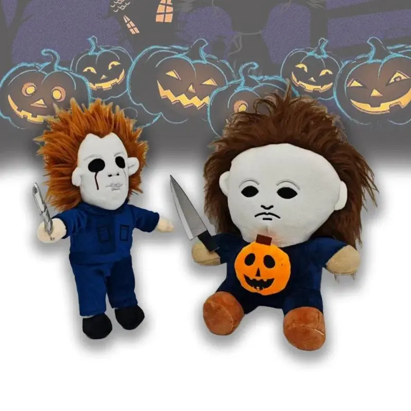 2026 New 25cm Horror Michael Myers Plush Toys Movie Anime Halloween Figures Soft Horror Dolls Plushie Birthday Gifts