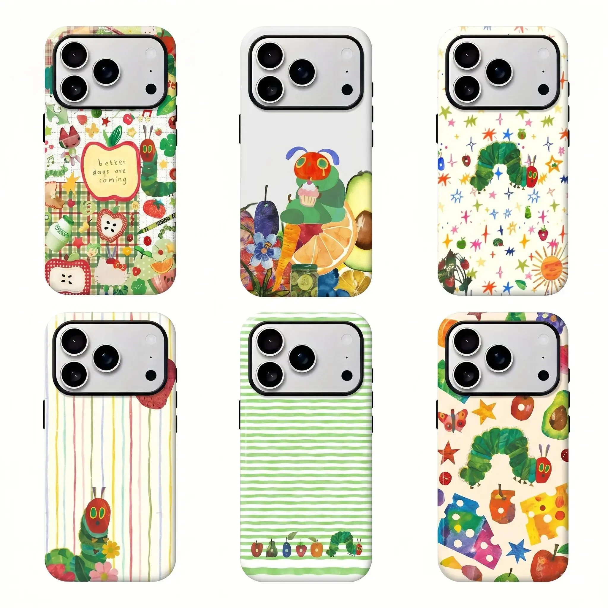Very Hungry Caterpillar Phone Case Cover, Suitable for iPhone 17-11 Pro Max/Plus and  Samsung Galaxy S23-25