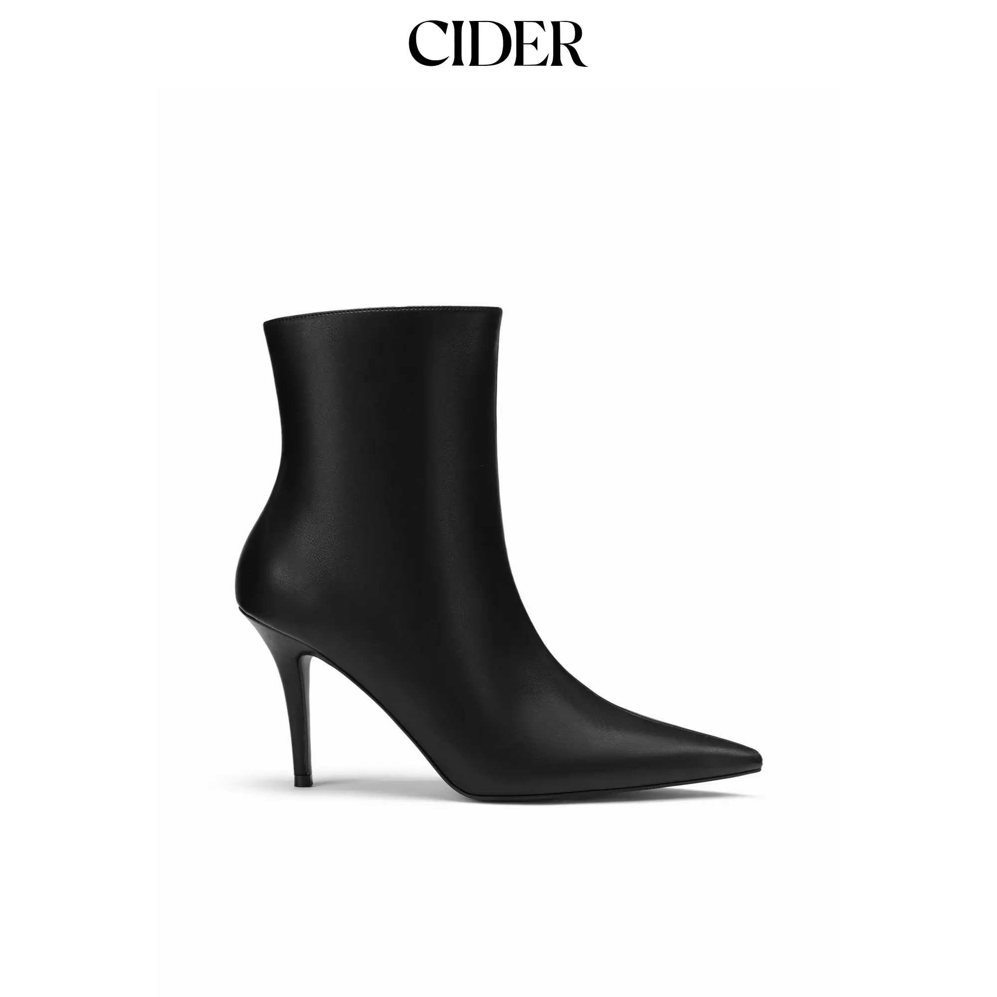 Cider POINTED TOE FAUX LEATHER ANKLE BOOTS