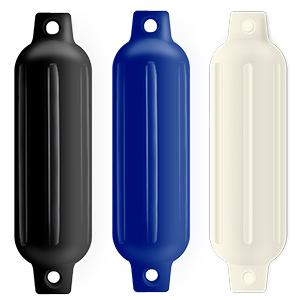 Boat Fenders 4 Pack, Ribbed Twin Eyes Boat Fenders Bumpers for Docking, Inflatable Marine Boat Bumper with 4 Ropes, 4 Needles and 1 Pump