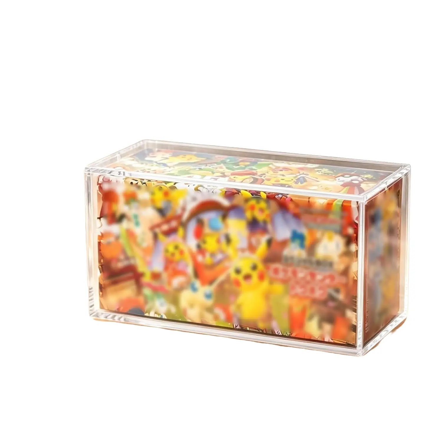 High-Quality 5mm Transparent Acrylic Storage Box, Acrylic Storage Containers, Pokémon Display Case, Card Display Box, Tohoku Special Gift Box, Magnetic Protection Box, Collectibles Storage