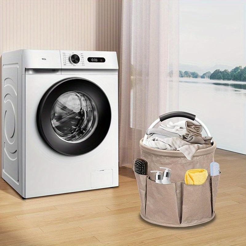 17L Cleaning Caddy with Handle, Cleaning Supply Caddy Foldable Cleaning Caddy Cleaning Products Organizers Portable Cleaning Bucket Organiser for Storing Towels Laundry Room Organiser