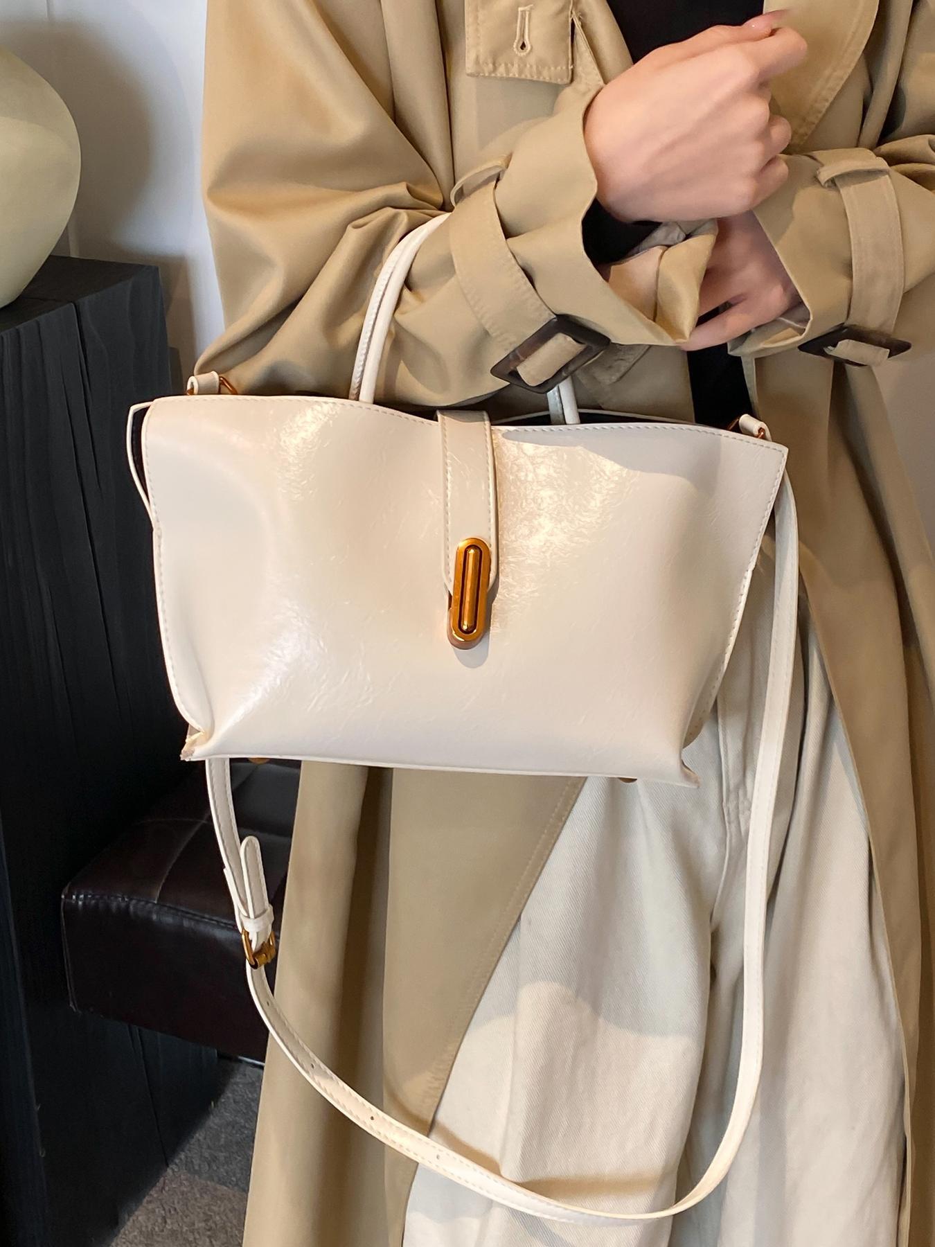 2025 Fall & Winter Women's Elegant Solid-Color Versatile Handbag, Fashionable Crossbody Bag for Daily Use, Casual Trendy High-Quality Daily Commuting Bag, Handbag Shoulder Bag