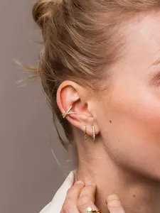 925 Sterling Silver Cz Earrings for Women, Trendy Rectangle Hoop Earrings, Geometric Hypoallergenic Square Hoops Earring