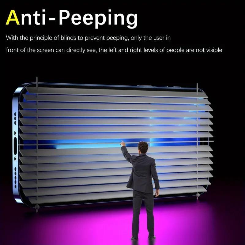 Privacy Phone Screen Protector, 3 Counts Anti-scratch Durable Phone Screen Protective Film, Phone Accessories Compatible with iPhone 16 15 14 13 12 11 Pro Max, Cover, Protection