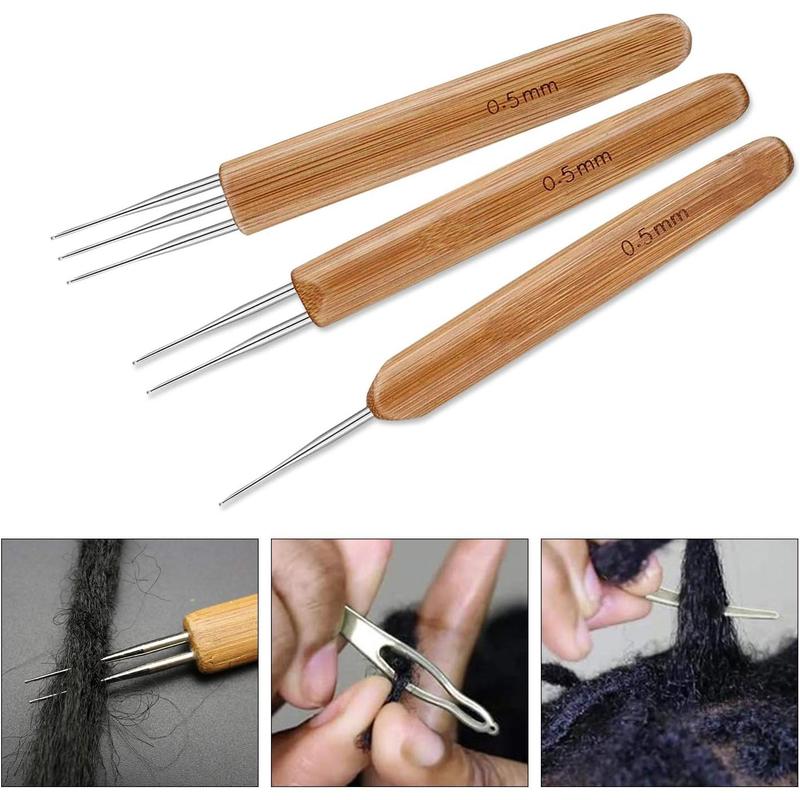 Dreadlock Crochet Hook Tool,Braid Hair Dreadlocks , Interlocking Tool for Locs,Weaving Crochet for Braid Craft Knitting  (0.5mm)