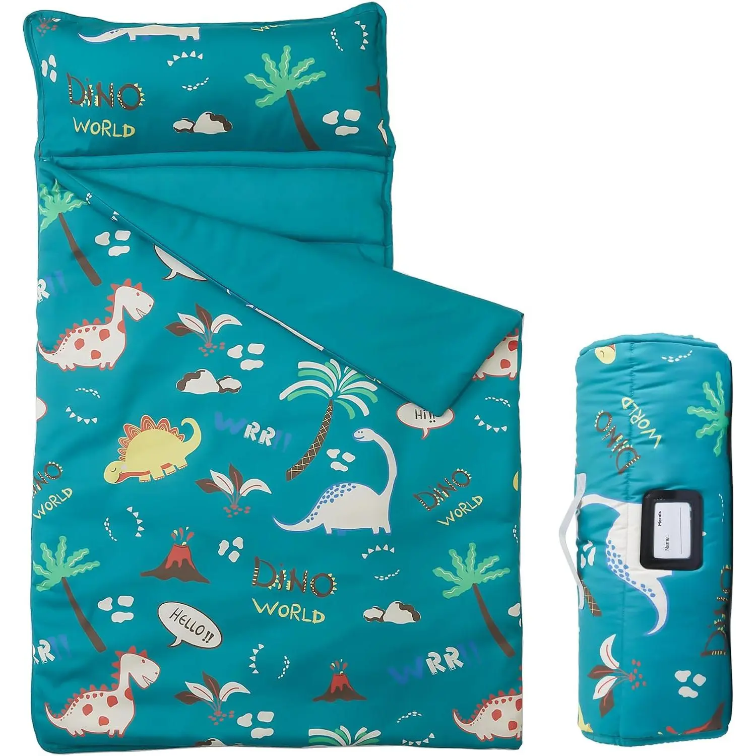 Toddler Nap Mat with Pillow and Blanket, 52" x 20" Lightweight and Soft Nap Mat for Preschool, Daycare, Travel Sleeping Bags