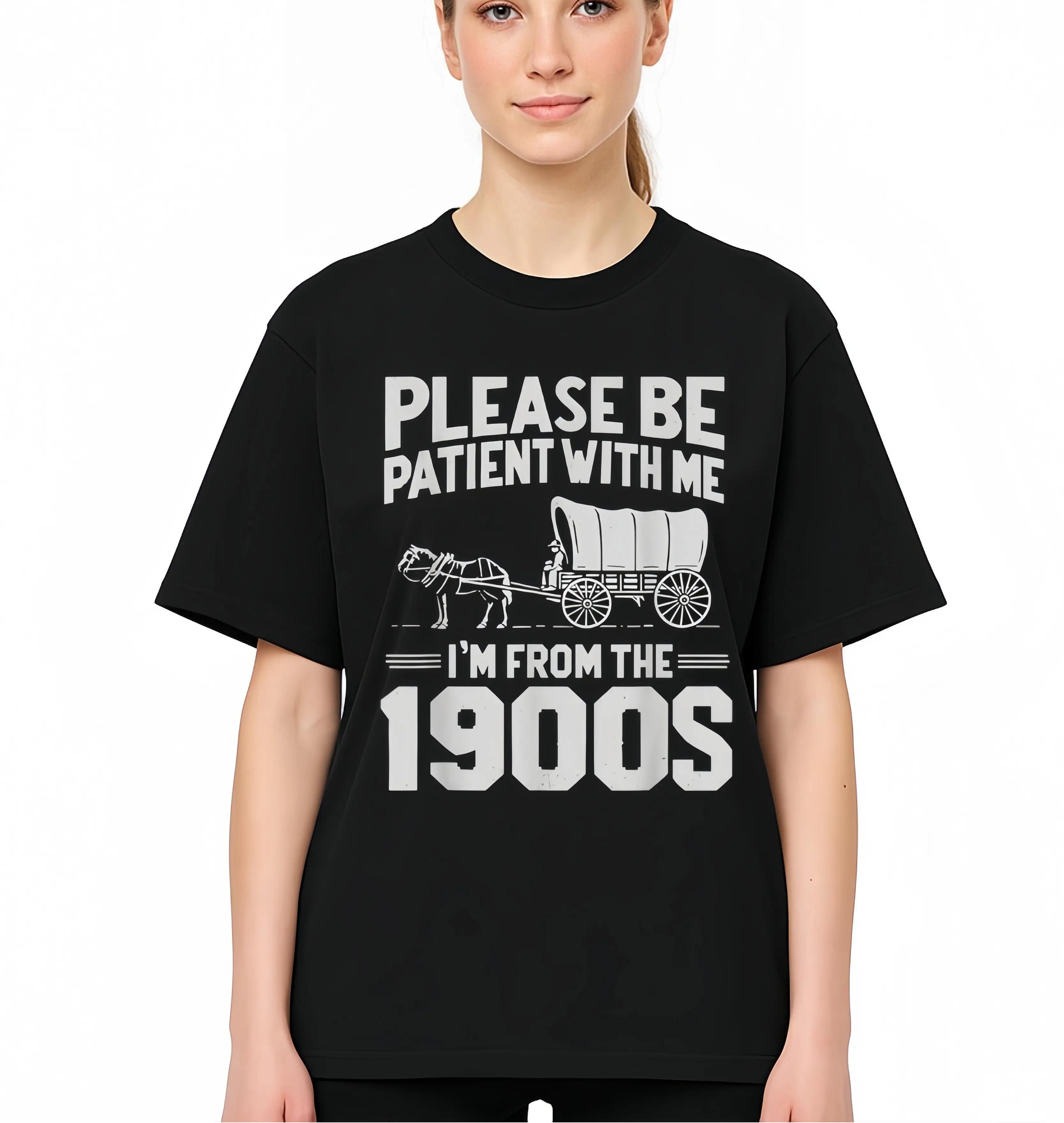 Cotton Please Be Patient I'm From the 1900s Funny Over the Hill T-Shirt Golf Gift T-Shirt For Men and Women