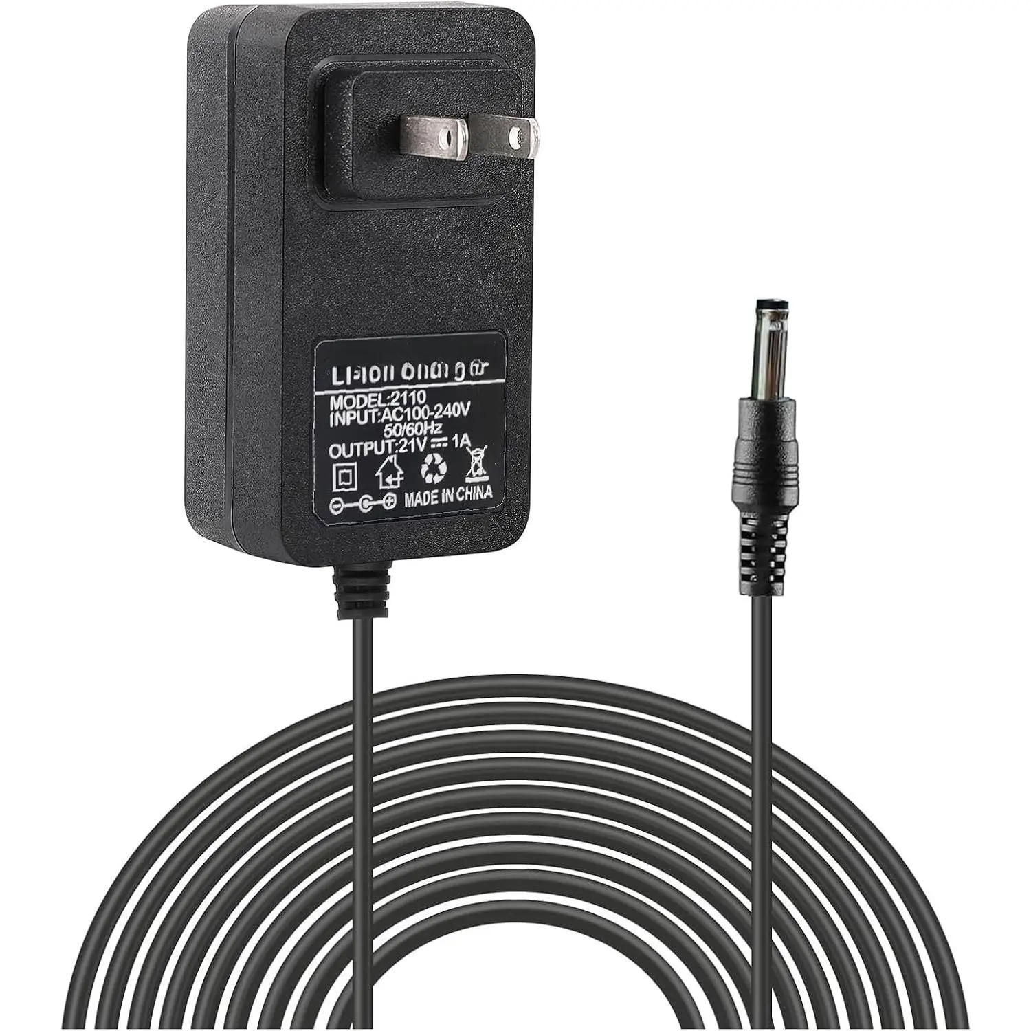 Mini  21V  Charger, fit for Garden Joy Drill, Impack Wrench, Pole  Tool Power Cord Adapter  6 ft