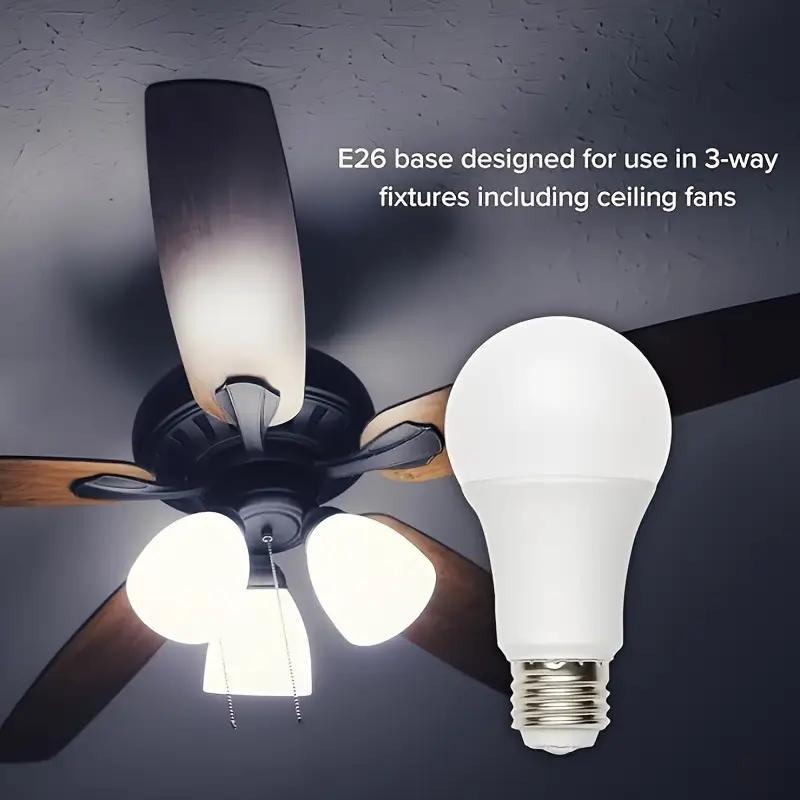 Daybetter LED Light Bulbs, 60W Equivalent, A19 E26 Standard Base, 9W 750Lm, Non-Dimmable, Indoor Use, Switch Control, Frosted, Shatterproof, Long Life, Non-Flicker, White Light, 120V Hard-Wired, Edison Base