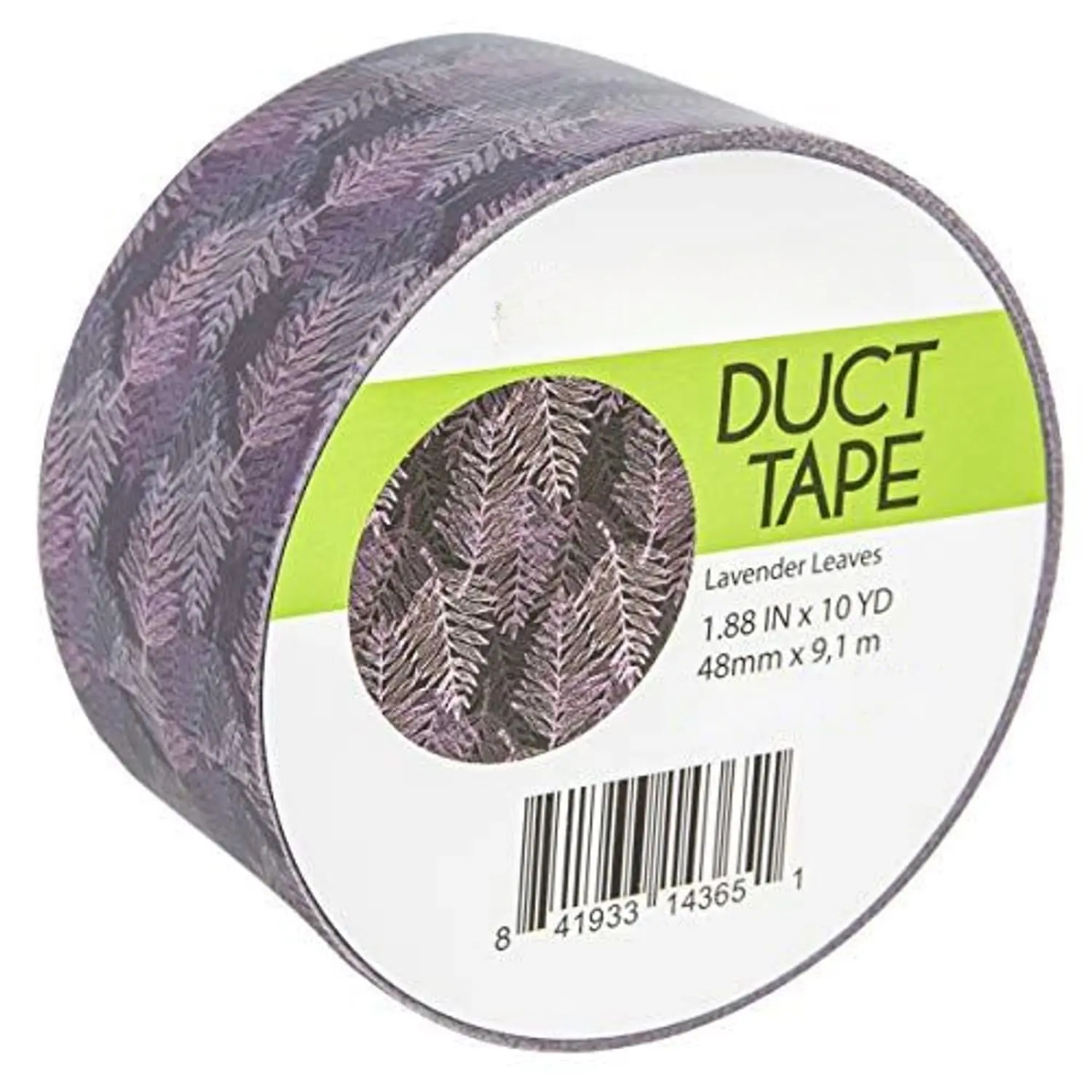 Colored Duct Tape - 1.88 in x 10 yd Lavender Leaves -  Adhesive & -Resistant Decorative Tape for Scrapbooking Supplies & Vision Board Supplies