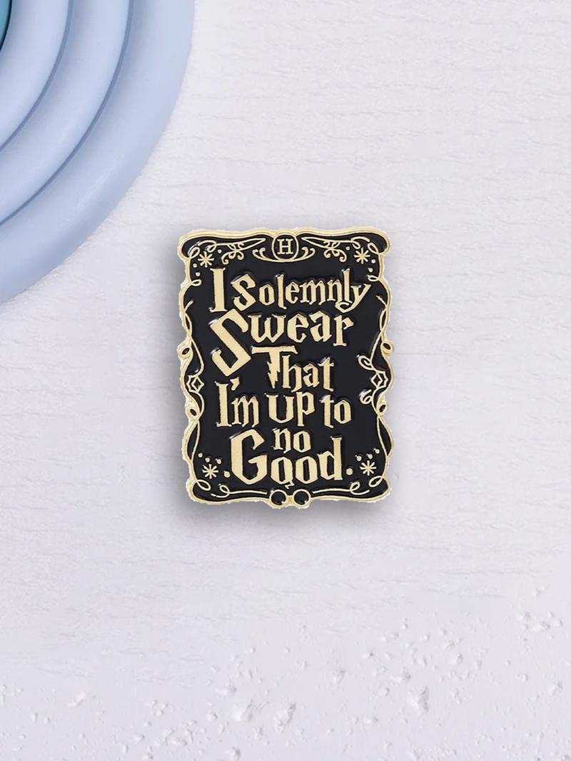 Letters Design Brooch, Fashion Magic Themed Brooch for Party, Daily Clothing Decor, Trendy All-match & Exquisite Brooch for Birthday Gift, Personalized Men Accessories, Fashion Accessory, Jewelry