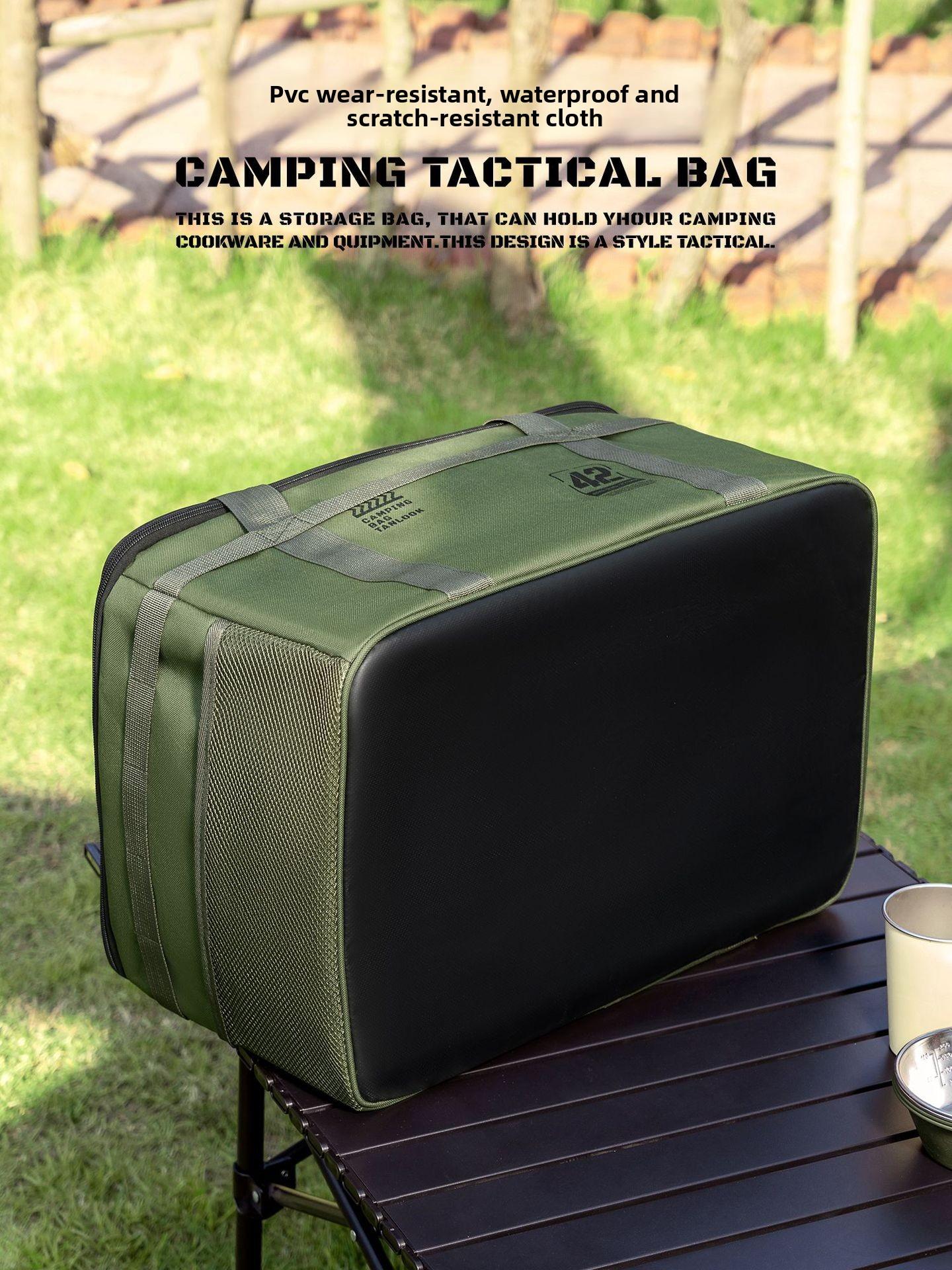 Outdoor camping insulated bag, thickened Oxford cloth storage bag, insulated and cold-keeping large-capacity lunch bag