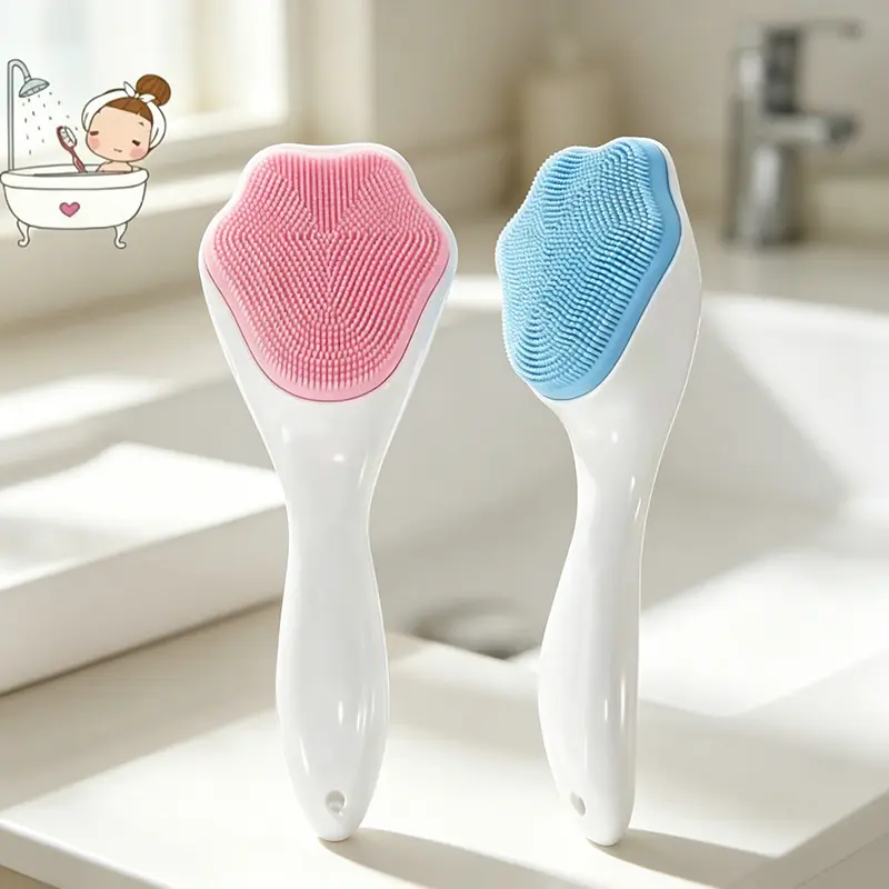 Face Scrubber, Facial Exfoliator, Face Scrub Brush, Soft Face Brush, Silicone Facial Cleansing Brush, Face Exfoliator Blackhead Acne Pore Cradle Cap Face Wash Brush for Deep Cleaning Skin Care
