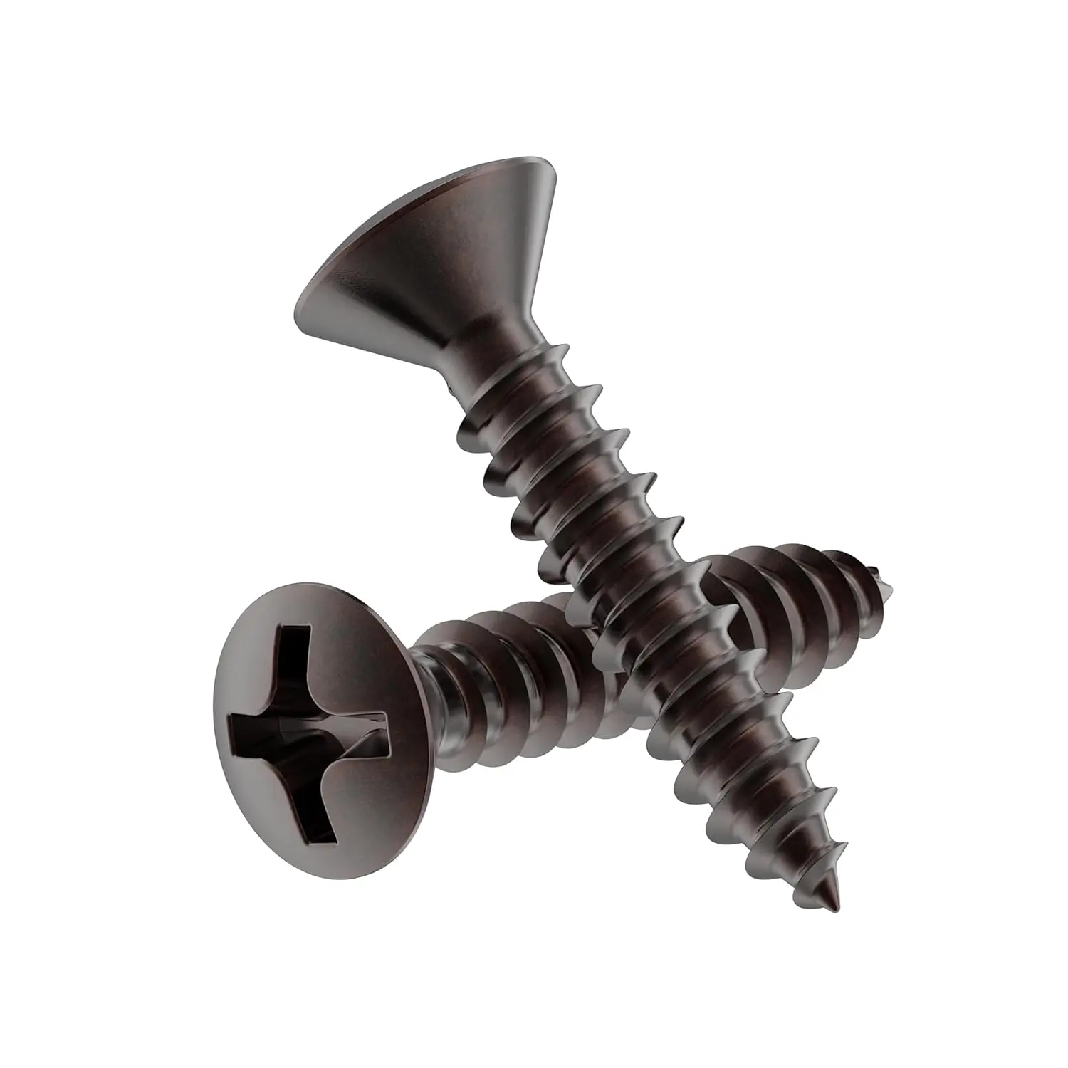 #5 x 5/8" Antique Copper Oval  Phillips  Screws - Pack of 25 - Self Tapping Screws for  - OH558-SAC