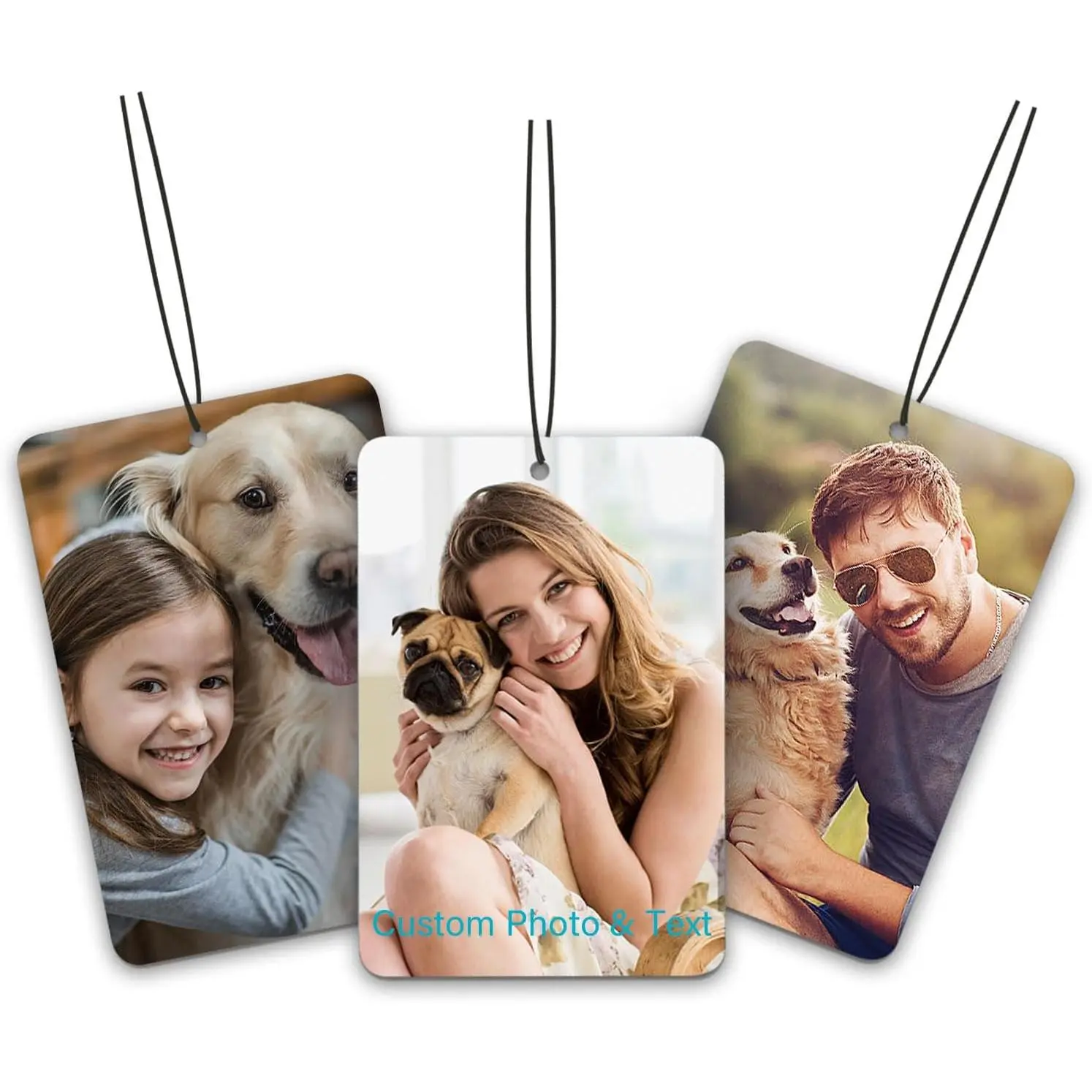 Custom Air Freshener for Car - Double Sided Photo Personalized Car Scents Air Freshener, Smell Air Fresheners With Picture for Wardrobe, Bathroom,Hanging Ornaments